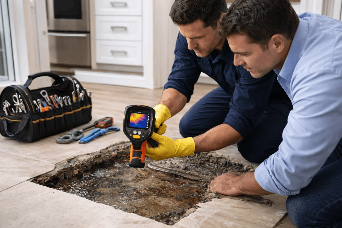 3. You Hear Running Water When Nothing Is On - 7 Warning Signs of a Slab Leak in Your Orange County Home